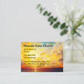 風光明媚なクリスチャンテーマ大型ビジネスカード 名刺 (スタンド正面)
