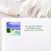 風光明媚なクリスマス ラベル (インサイチュ)