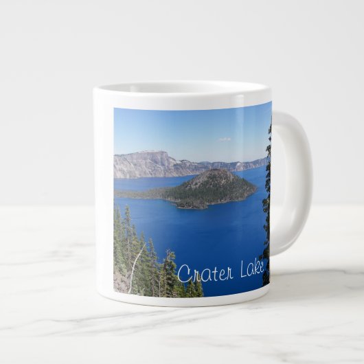 風光明媚なクレーターレイク国立公園 ジャンボコーヒーマグカップ (正面右)