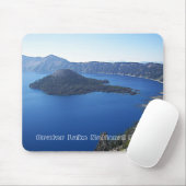 風光明媚なクレーターレイク国立公園 マウスパッド (マウス)