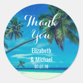 風光明媚なココナッツ結婚パーム感謝していズ ラウンドシール