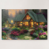 風光明媚なコテージインザウッズジグソーパズル ジグソーパズル (横)