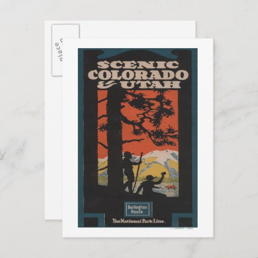 風光明媚なコロラド州&ユタの旅行ポスター ポストカード (正面/裏面)