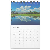 風光明媚なゴルフコースは月に1ページ カレンダー (3月 2026)