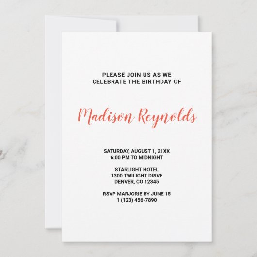 風光明媚なゴールウェイアイルランド任意の年の誕生日 招待状 (裏面)