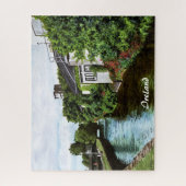 風光明媚なゴールウェイシティアイルランドキャナルビュージグソーパズル ジグソーパズル (縦)
