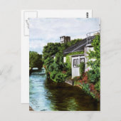 風光明媚なゴールウェイシティアイルランドキャナルビュー ポストカード (正面/裏面)