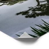 風光明媚なゴールデンパビリオン日本のガーデン ポスター (角)