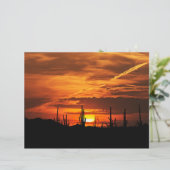 風光明媚なサグアロスアットサンセットスクラップブック紙 (スタンド正面)