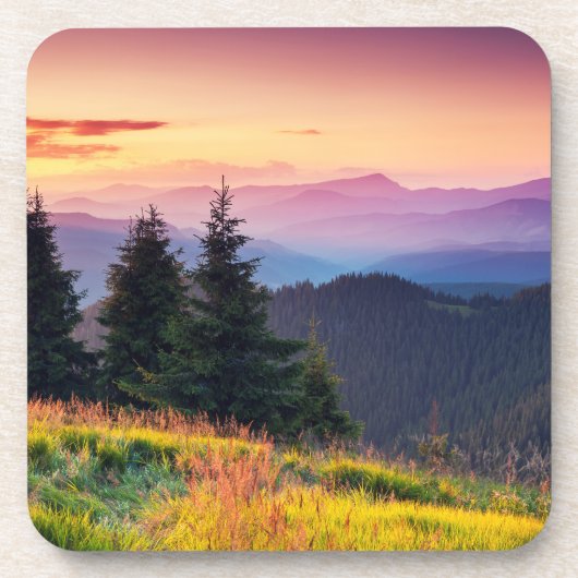 風光明媚なサンセットマウンテンジャングルパインツリーズ秋thr コースター (正面)