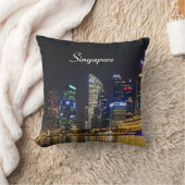 風光明媚なシンガポールスカイライン クッション (ブランケット)