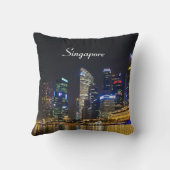 風光明媚なシンガポールスカイライン クッション (裏面)