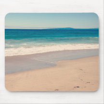 風光明媚なターコイズティール（緑がかった色）ビーチカスタム写真