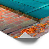 風光明媚なターコイズドアと鮮やかな紅葉 ポスター (角)