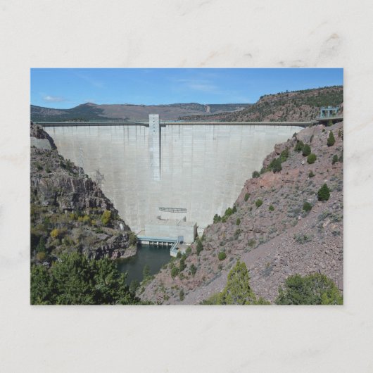 風光明媚なダム写真Flaming Gorge NRA Utah ポストカード (正面)