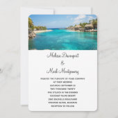 風光明媚なトロピカルビーチリゾートデスティネーションウェディング 招待状 (正面)