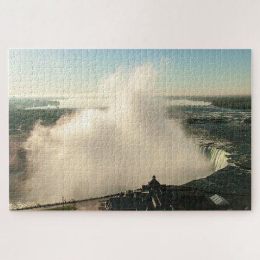 風光明媚なナイアガラ滝ビュー、夜明け、カナダ ジグソーパズル (横)