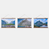 風光明媚なノルウェーの風景ロフテン諸島ノルウェー 吊り下げ型タペストリー (トリプル)
