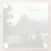 風光明媚なノースカスカズワシントン山の写真 ガラスコースター (裏面)