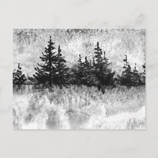 "風光明媚なハイウェイの灰色の日"国のはがき ポストカード (正面)