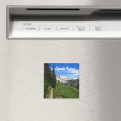 風光明媚なハイキング雪のレンジマウンテンサミットワイオミング マグネット (インサイチュ (食洗機))