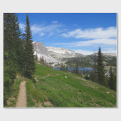 風光明媚なハイキング雪のレンジマウンテンサミットワイオミング ラッピングペーパー (フラット)