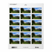 風光明媚なハイキング雪のレンジマウンテンサミットワイオミング ラベル (フルシート)