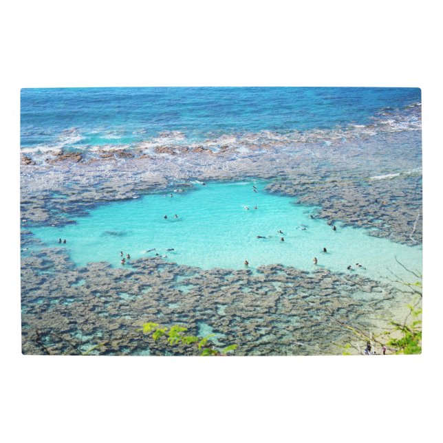 風光明媚なハワイアンコーストメタルウォールアート30 x 20 メタルプリント (正面)