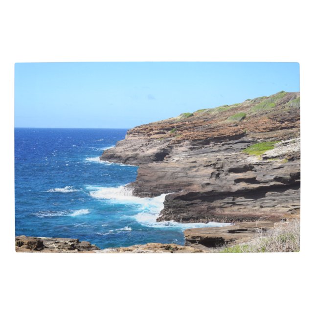 風光明媚なハワイアンコーストメタルウォールアート30 x 20 メタルプリント (正面)