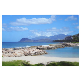 風光明媚なハワイアンコーストメタルウォールアート36 x 24 メタルプリント