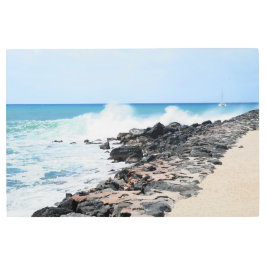 風光明媚なハワイアンコーストメタルウォールアート36 x 24 メタルプリント