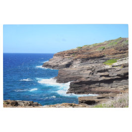 風光明媚なハワイアンコーストメタルウォールアート36 x 24 メタルプリント