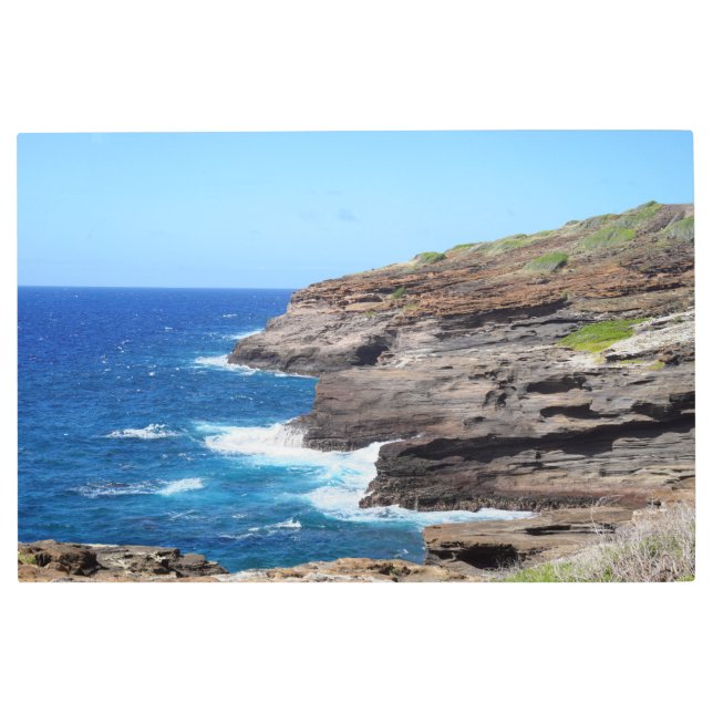 風光明媚なハワイアンコーストメタルウォールアート36 x 24 メタルプリント (正面)