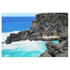 風光明媚なハワイアンコーストメタルウォールアート36 x 24 メタルプリント