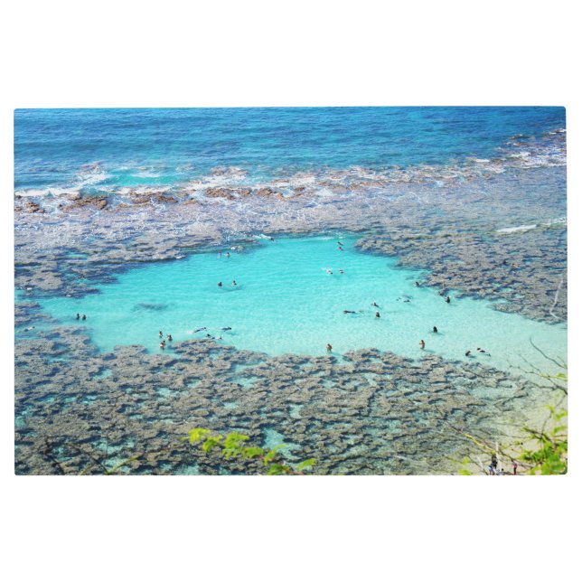 風光明媚なハワイアンコーストメタルウォールアート36 x 24 メタルプリント (正面)