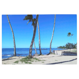 風光明媚なハワイアンコーストメタルウォールアート36 x 24 メタルプリント