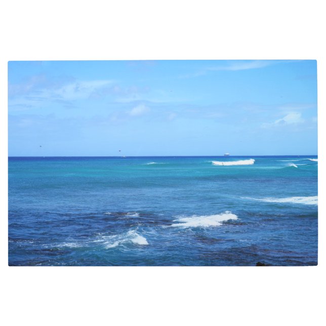 風光明媚なハワイ海ビューメタルウォールアート36 x 24 メタルプリント (正面)