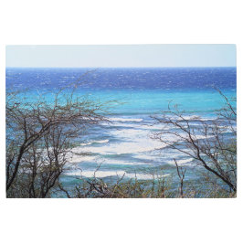 風光明媚なハワイ海ビューメタルウォールアート36 x 24 メタルプリント