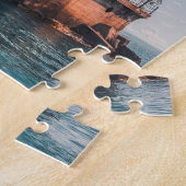 風光明媚なパズルライトハウスビーチライトハウスフォトガー ジグソーパズル (側面)