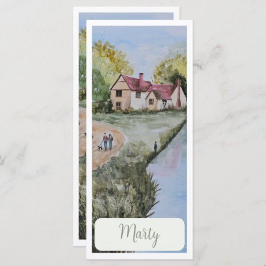 風光明媚なパーソナライズされた国側ジャイアントブックマーク (正面/裏面)