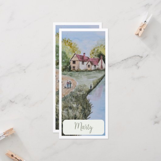 風光明媚なパーソナライズされた国側ジャイアントブックマーク (正面/裏面インサイチュ)