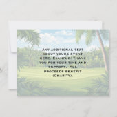 風光明媚なパームゴルフイベントトーナメントパーティの招待状 招待状 (裏面)