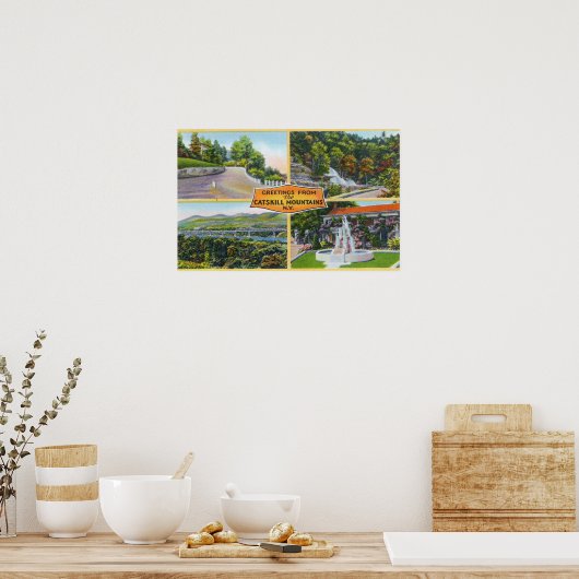 風光明媚なビューからの挨拶 ポスター (キッチン)