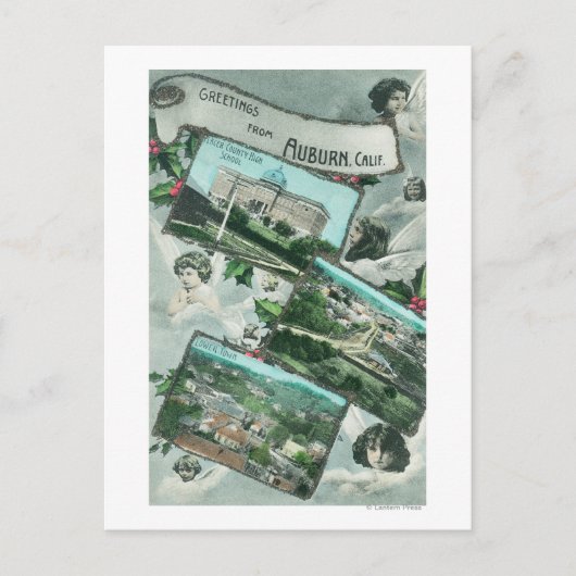 風光明媚なビューからの挨拶Auburn, CA ポストカード (正面)