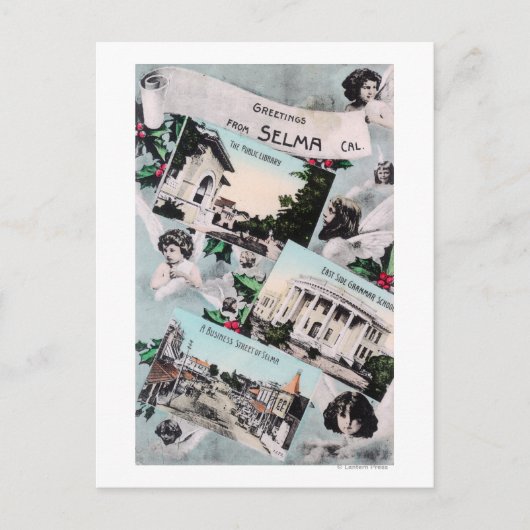 風光明媚なビューからの挨拶Selma, CA ポストカード (正面)
