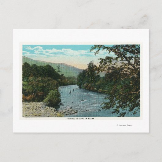 風光明媚なビューグッド魚釣り ポストカード (正面)
