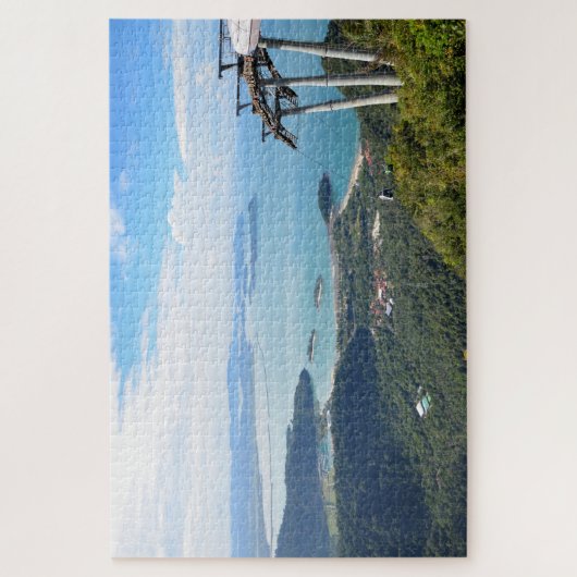 風光明媚なビューランカウイマウンテンケーブルカー土産 ジグソーパズル (縦)