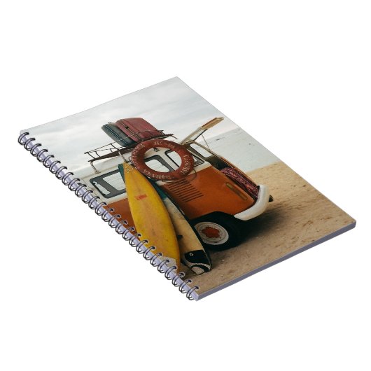 風光明媚なビーチアートサマーバケーションヴィンテージビーチImg ノートブック (右側)