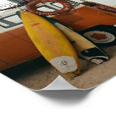 風光明媚なビーチアートサマーバケーションヴィンテージビーチImg ポスター (角)