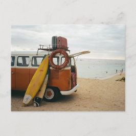 風光明媚なビーチアートサマーバケーションヴィンテージビーチImg ポストカード